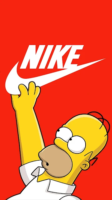 Papel de Parede Celular Nike Homer Simpson