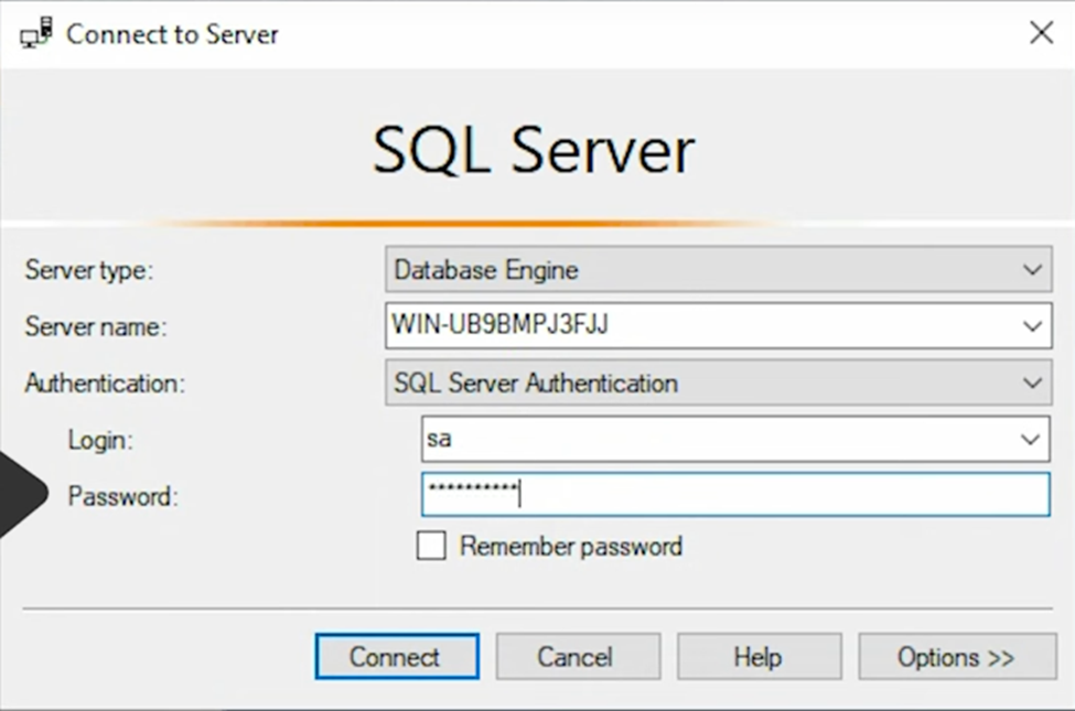 Connect to server 2