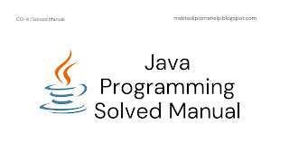 Java Programming (JPR) solved manual