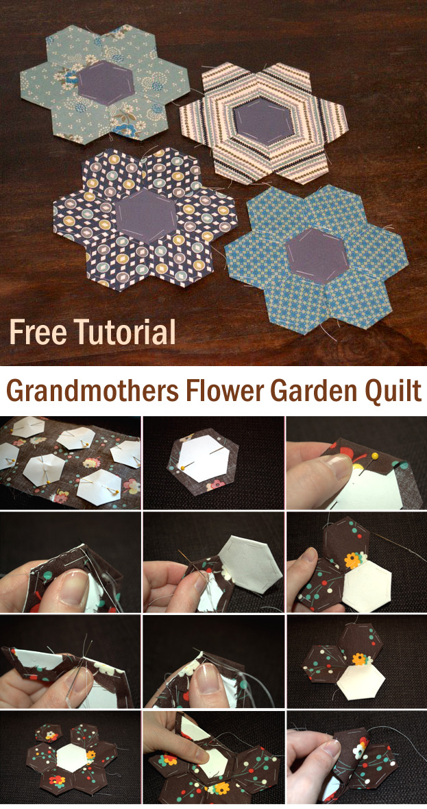 Grandmother’s Flower Garden Hexagons Tutorial