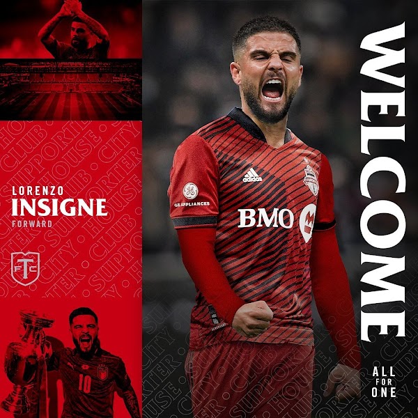 Oficial: Toronto FC, firma Insigne a partir de julio