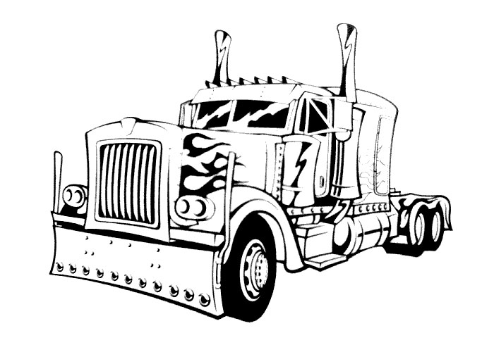 Trucks Coloring Pages for Kids