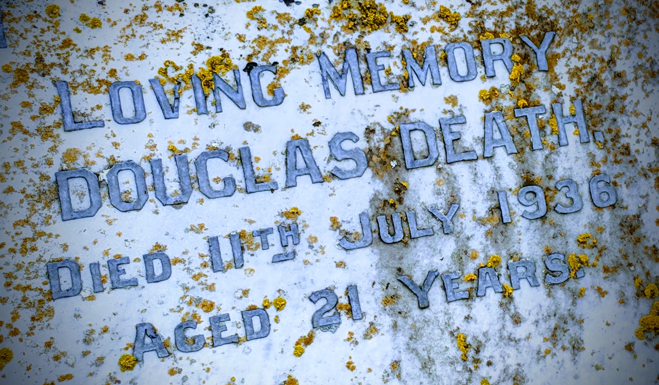 Gravestone for Douglas Death, 1936