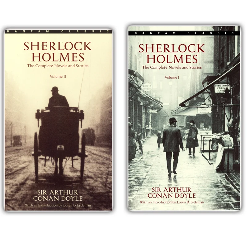 As duas capas da coletânea de Sherlock Holmes