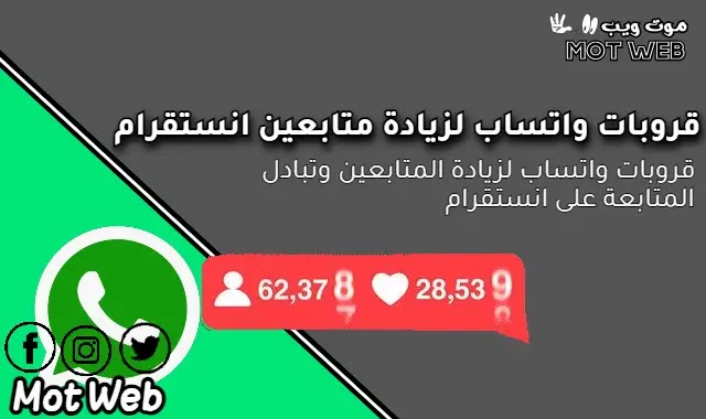 قروبات واتساب لزيادة متابعين انستقرام