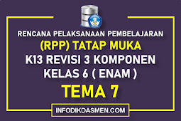 RPP KELAS 6 TEMA 7 KURIKULUM 2013 REVISI 3 KOMPONEN