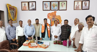 नवनिर्वाचित भाजपा जिलाध्यक्ष मेवाडा का भाजपा पदाधिकारियों ने किया स्वागत।
