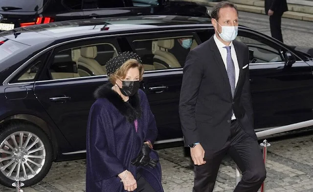 King Harald, Queen Sonja and Crown Prince Haakon attended the 2021 Nobel Peace Prize ceremony at Oslo City Hall