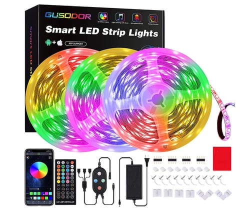 GUSODOR 50 Feet Smart Led Lights for Bedroom