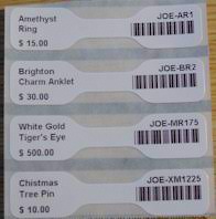 Free Barcode Label Printing Software for Jewelry Products Detail Tagging Jemtag