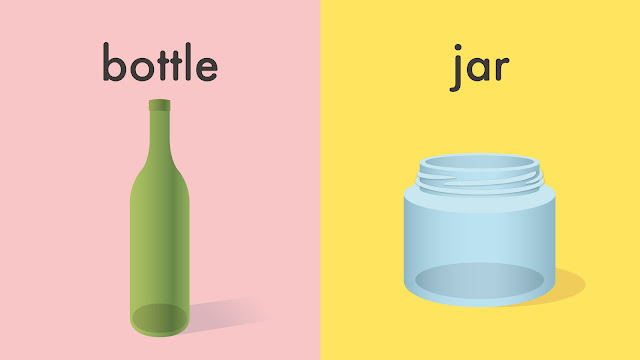 bottle と jar の違い