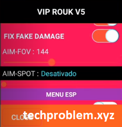APK VIP Ruok FF V5 Aimlock Vip Antilag Sensibilidade Free Fire 1.68