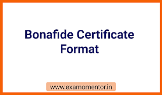 Application for bonafide certificate for NSP Scholarship - 2021