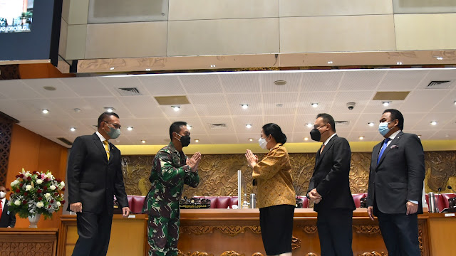 Jenderal Andika sebagai Panglima TNI Selesai Di Sahkan  dalam Rapat Paripurna DPR di Gedung Nusantara II, Begini Harapan Puan Maharani