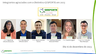 2023 - Integrantes da Equipe GESPORTE agraciados com o DISTINTIVO GESPORTE