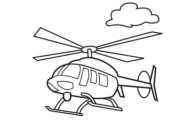 Desenhos de Helicóptero para Imprimir e colorir