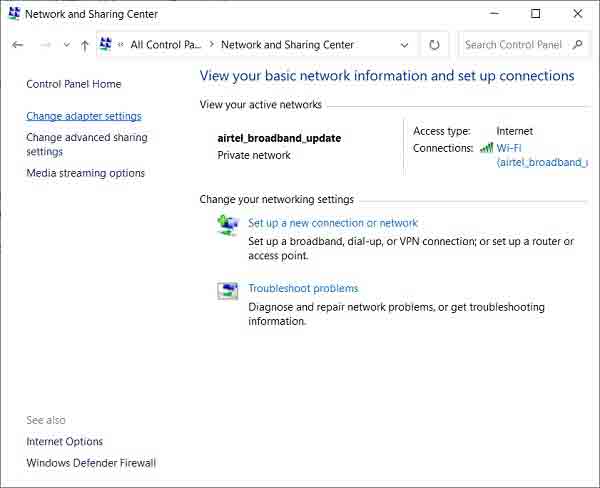 شارك الإنترنت للكمبيوتر المحمول في نظام التشغيل Windows 10 عبر موجه الأوامر
