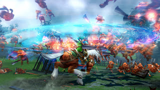 Link performing a spin attack on Epona