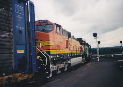 BNSF C44-9W #4416 in Vancouver, Washington in June 2002