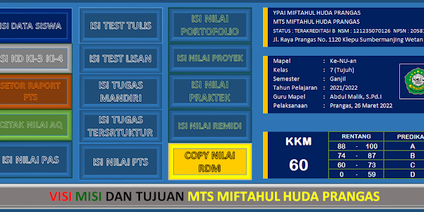 Aplikasi Penilaian Kurikulum 2013 Sesuai Format RDM