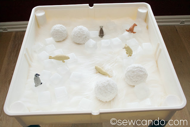 No Mess DIY Winter Sensory Bin - Sew Can Do