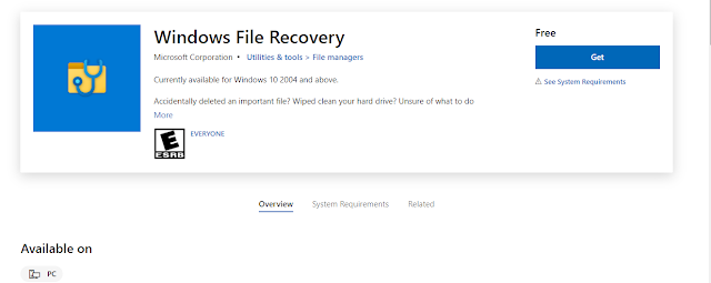 Recover deleted files windows 10