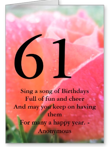  61st Birthday quotes