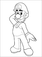 Luigi coloring page