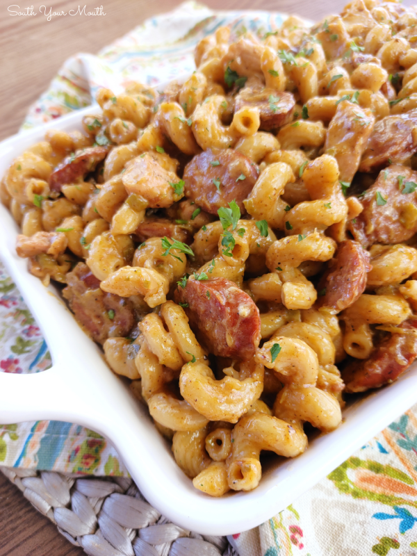 Cajun Pastalaya (Jambalaya Pasta with Sausage & Chicken) - A flavor-packed Cajun pasta recipe made with sausage and chicken – like jambalaya but made with noodles instead of rice.