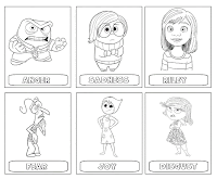 Inside Out emotions coloring page