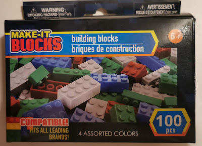 A box of Make-It Blocks 100-ct. Building Blocks, from Dollar Tree
