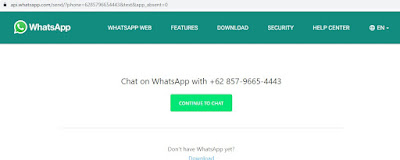 Cara Chat whatsapp tanpa simpan nomor telepon