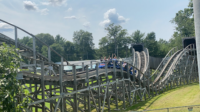 Wooden Warrior Roller Coaster Quassy Amusement Park 2021