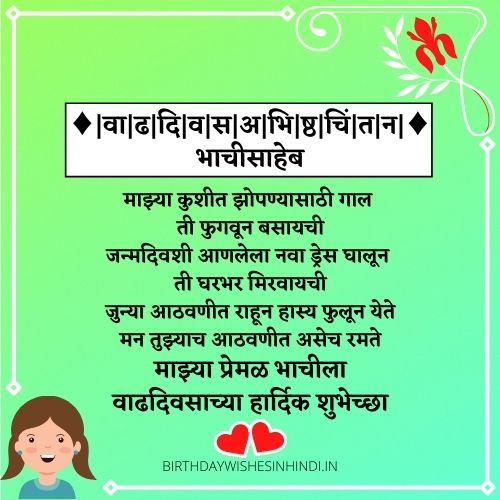Birthday Wishes For Bhachi In Marathi