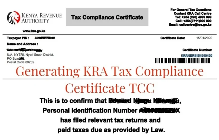 How To Apply For KRA Tax Compliance Certificate