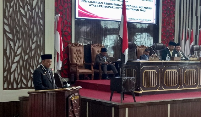 Rapat Paripurna DPRD Kotabaru Rekomendasi LKPJ Bupati 2023 