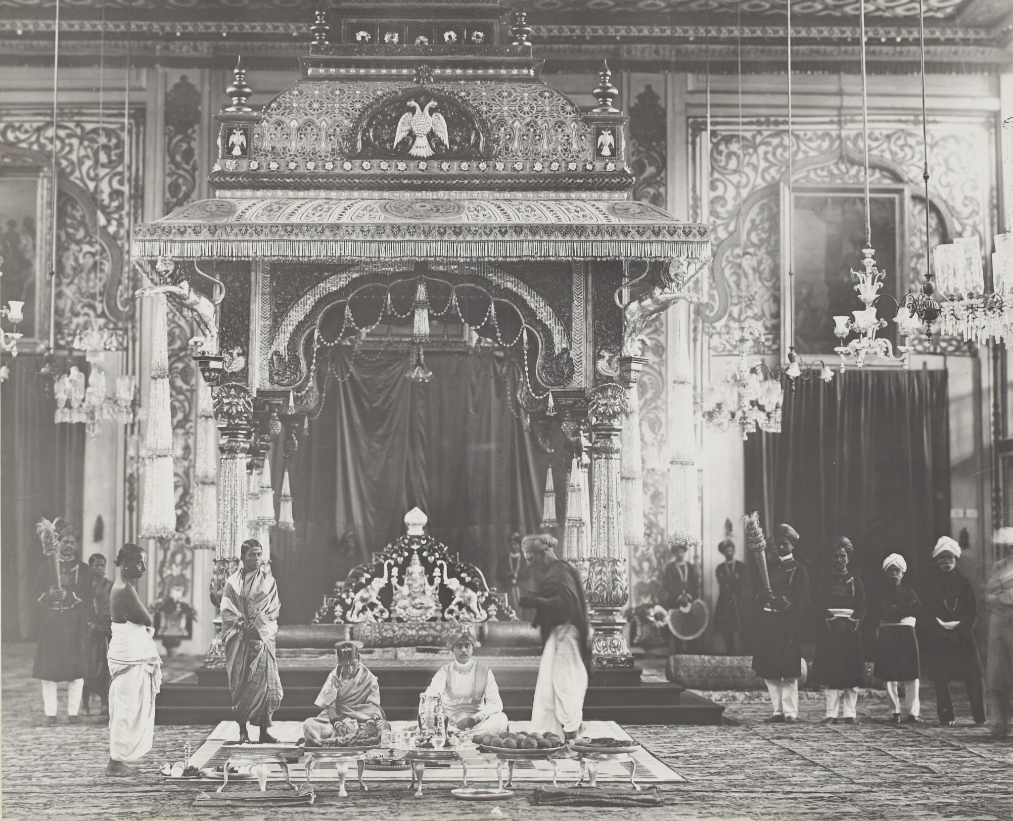 Mysuru (Mysore) Royal Wedding of Yuvaraja Kanteerava Narasimharaja Wadiyar, Mysuru (Mysore), Karnataka, India | Indian Royal Wedding | Rare & Old Vintage Photos (1910)