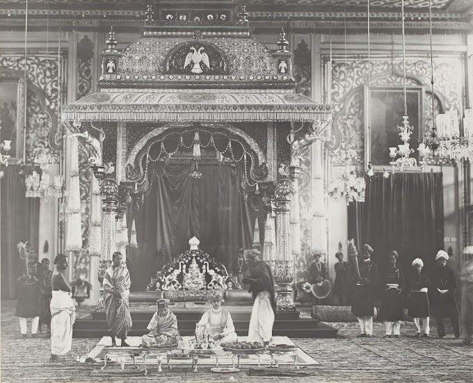 Mysuru (Mysore) Royal Wedding of Yuvaraja Kanteerava Narasimharaja Wadiyar, Mysuru (Mysore), Karnataka, India | Indian Royal Wedding | Rare & Old Vintage Photos (1910)