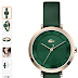 Lacoste Women's Geneva Stainless Quartz Watch with Leather Strap, Green