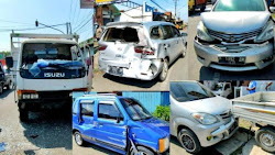 Kecelakaan Karambol di Jalan Pantura Cepiring Kendal, Truk Tabrak 4 Mobil Parkir