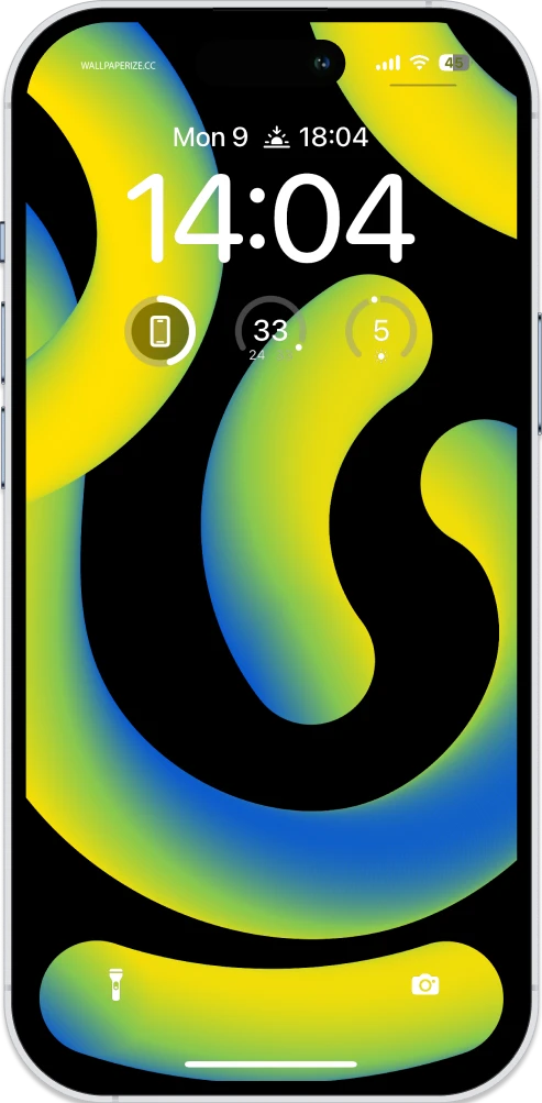 mockup of iphone 15 pro with a cool iphone wallpaper for free download in high quality