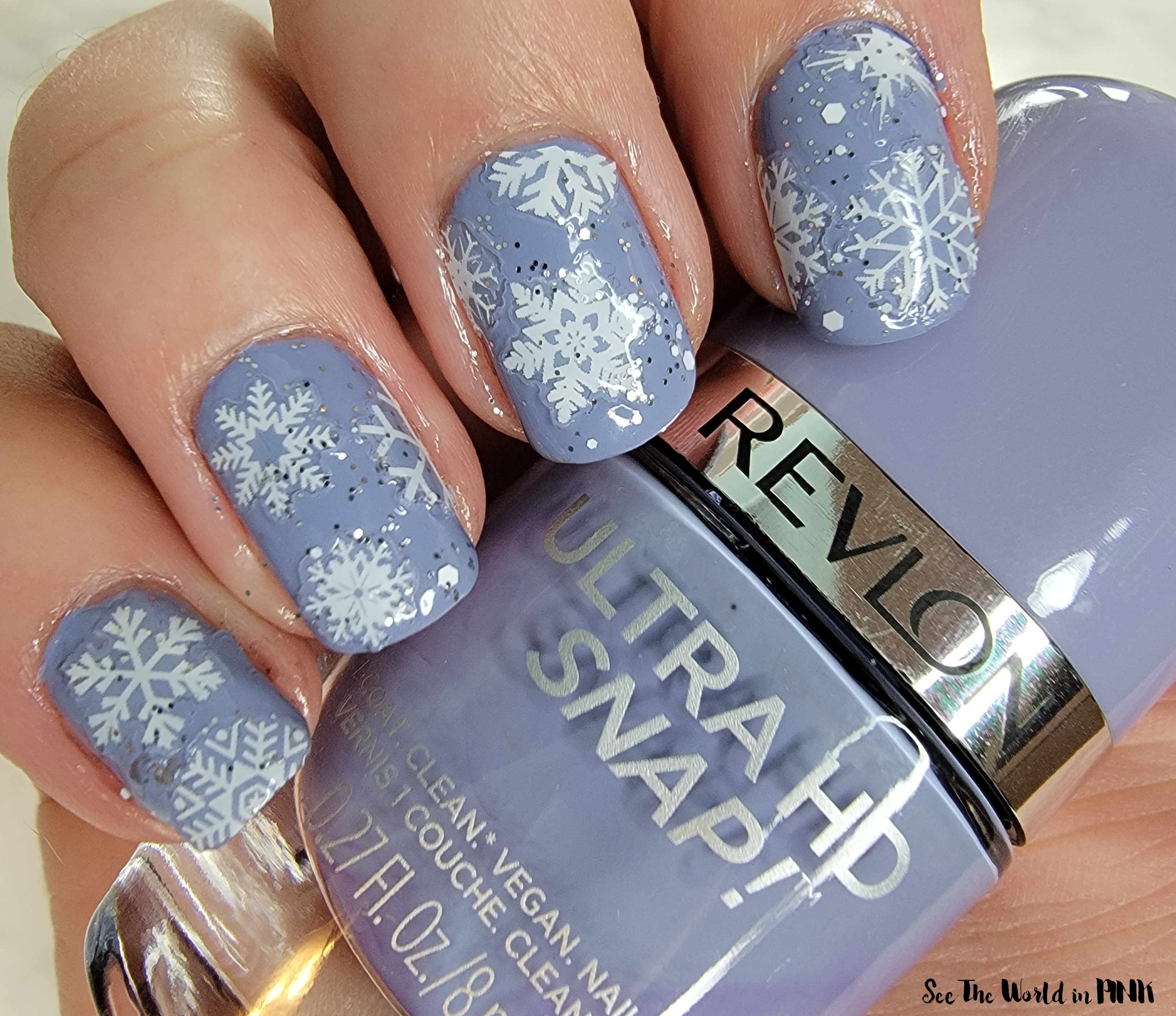 Manicure Monday - Periwinkle Snowflake Nails