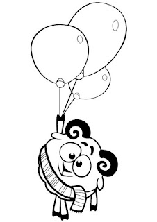 Balloons coloring page