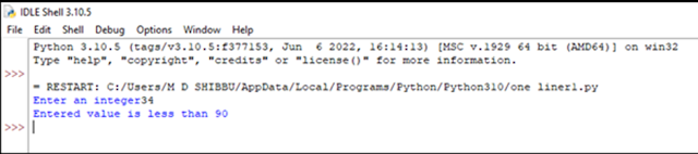 One Liner If-Else Statements in Python