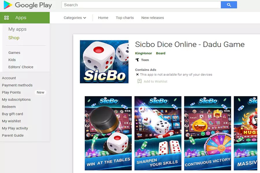 Permainan Sicbo Dice Online Di Aplikasi Google Play