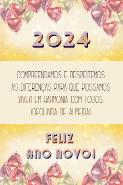 NO *AMOR* E NA *UNIÃO*. FELIZ *2024* A TODOS!