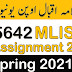 AIOU 5642 Library Management Solved Assignment Spring 2021