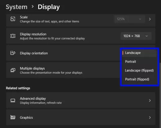 2 display orientasi windows 11