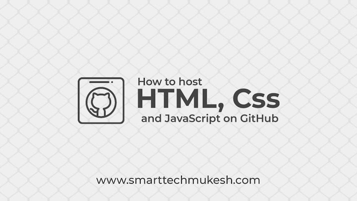 How to host HTML, Css and JavaScript on GitHub