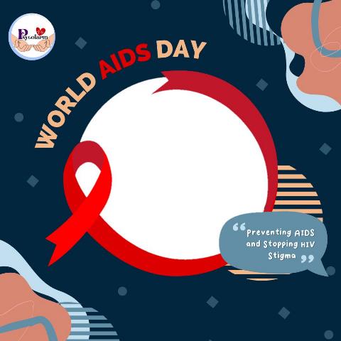 Template Desain Bingkai Foto Twibbon Ucapan Selamat Hari AIDS Sedunia 2021